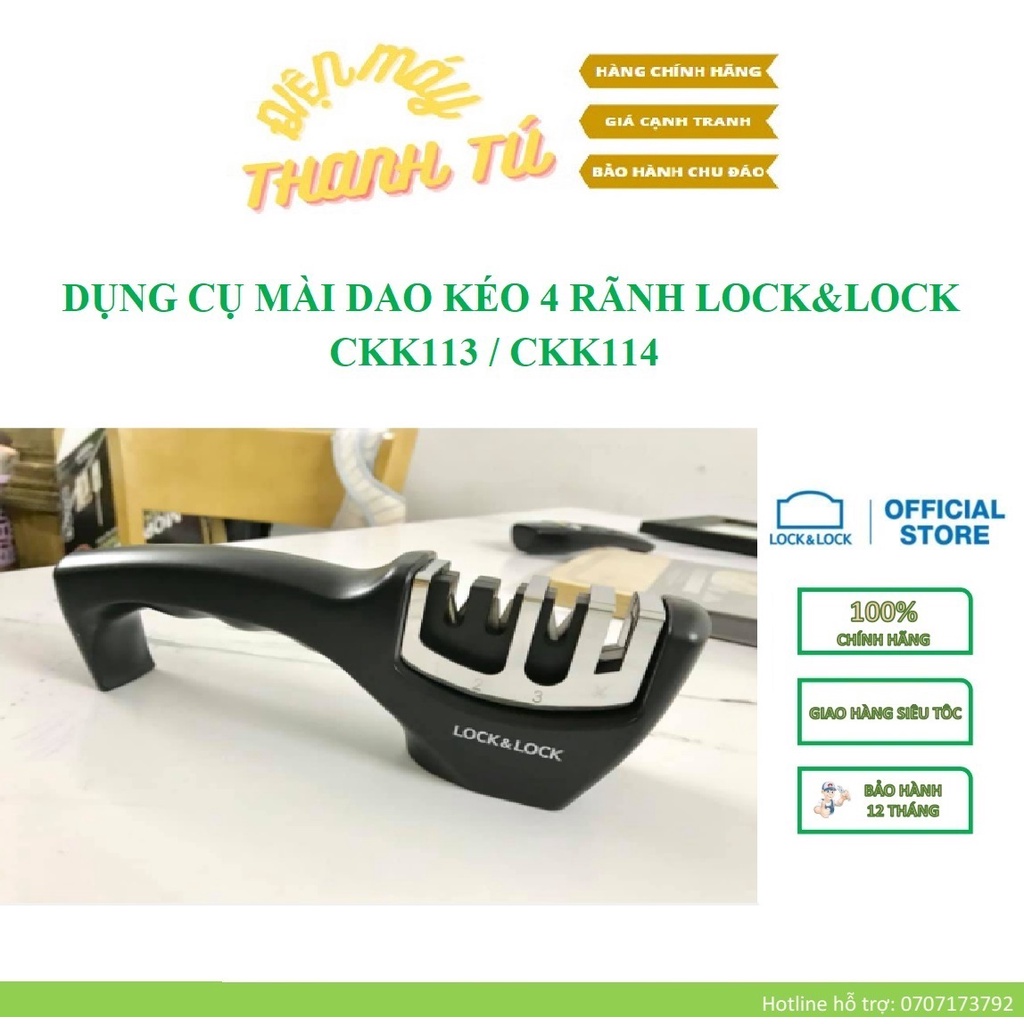 CKK114 - DỤNG CỤ MÀI DAO KÉO 4 RÃNH LOCK&LOCK - HÀNG CHÍNH HÃNG
