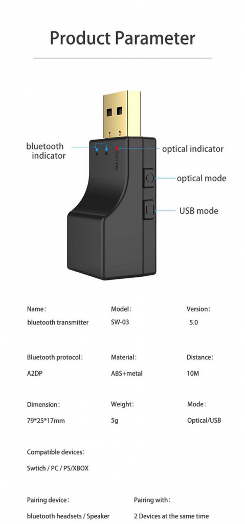Thiết Bị Truyền Tín Hiệu Bluetooth Không Dây 2 Trong 1 Hỗ Trợ One | BigBuy360 - bigbuy360.vn