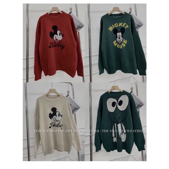 (Ảnh thật) Áo len hình thú chất đanh mịn oversize form giấu quần the.sweaterweather TSW | BigBuy360 - bigbuy360.vn