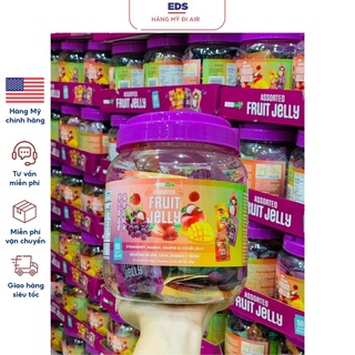 Thạch rau câu trái cây date 12/2023 assorted natural fruit jelly - eds hàng mỹ đi air
