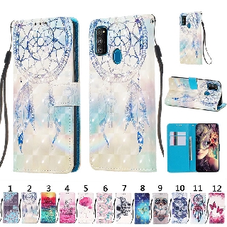 Bao da điện thoại tích hợp giá đỡ vẽ hình thời trang cho Samsung M30s/M21/M31
