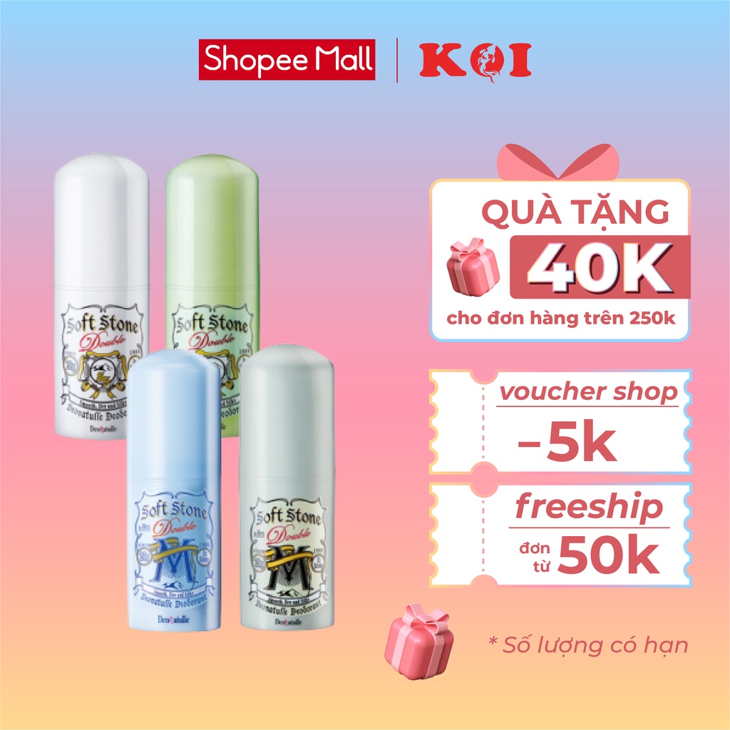 Lăn nách đá khoáng khử mùi Soft Stone Nhật Bản mẫu mới 20g