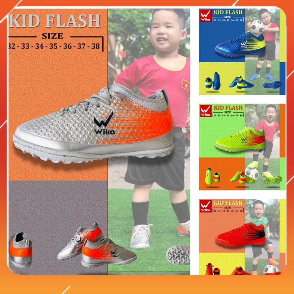 [ Sales Sốc ] Giày bóng đá trẻ em Wika Kid Flash,giày thể thao trẻ em chính hãng