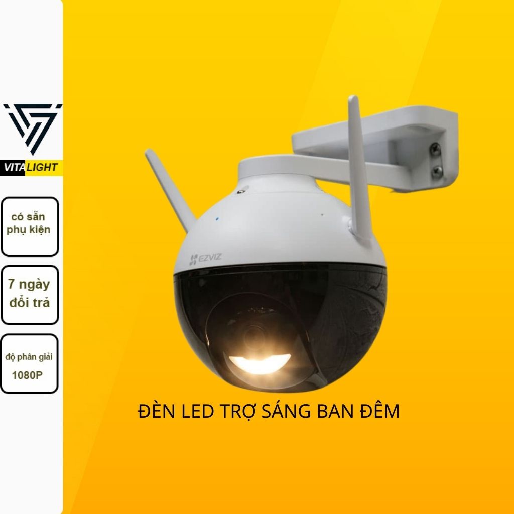 Camera IP Wifi Ezviz C8C Full HD 1080p (Có màu ban đêm), báo động về điện thoại VITALIGHT