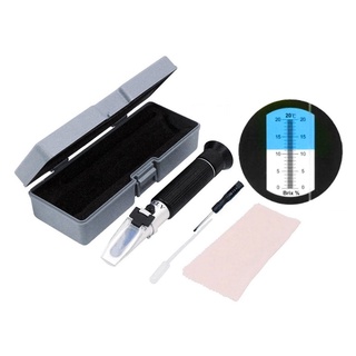 0-20% Trái cây cầm tay Khúc xạ kế đường Brix Độ ngọt Máy đo đường Saccharimeter