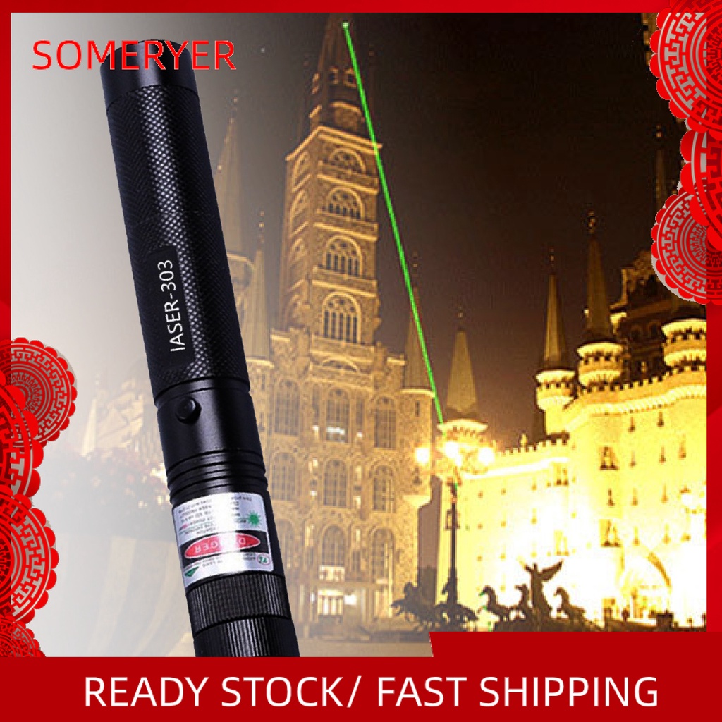 Đèn pin chiếu tia laser 303 màu xanh lá bằng hợp kim nhôm