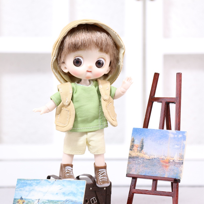 Búp Bê Bé Trai Kiểu Nhật Dễ Thương 14cm Tỉ Lệ 1/12 OB11