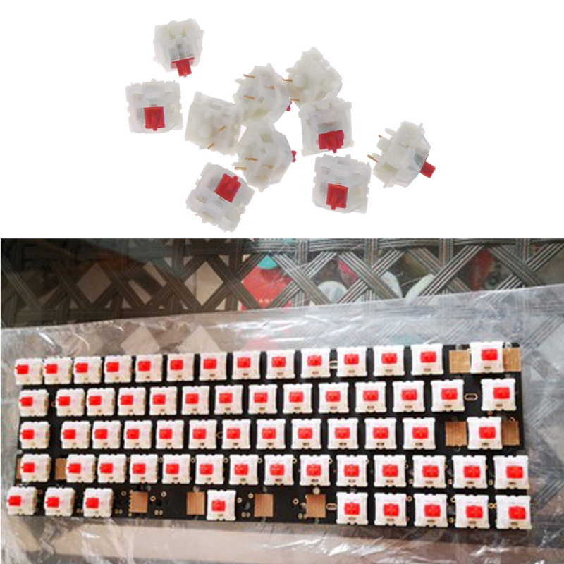 Set 10 Công Tắc Nguồn 50M Cho Bàn Phím Cơ GK61 GK64 GH60