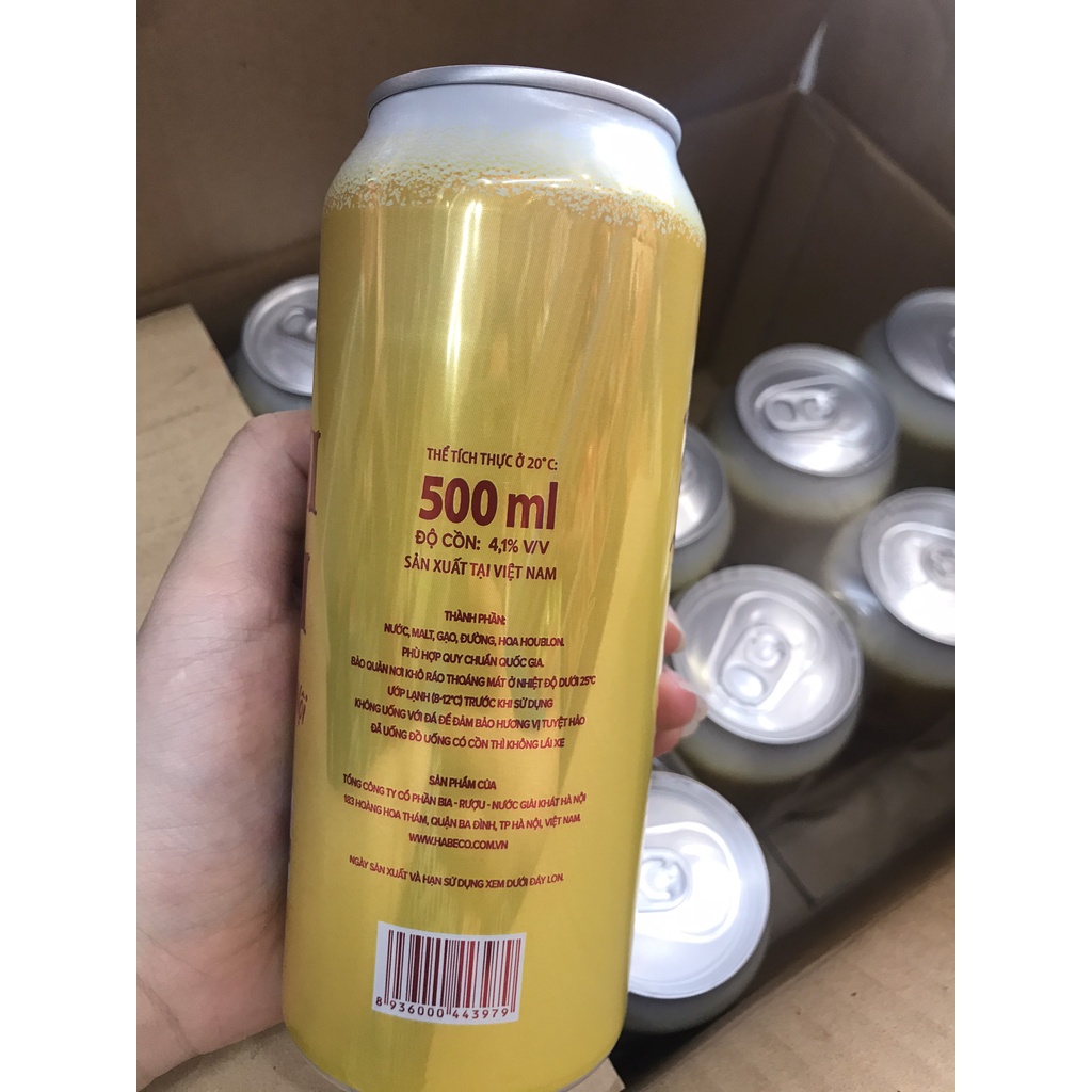 [NOWSHIP] Bia Hơi Hà Nội Lon 500ml