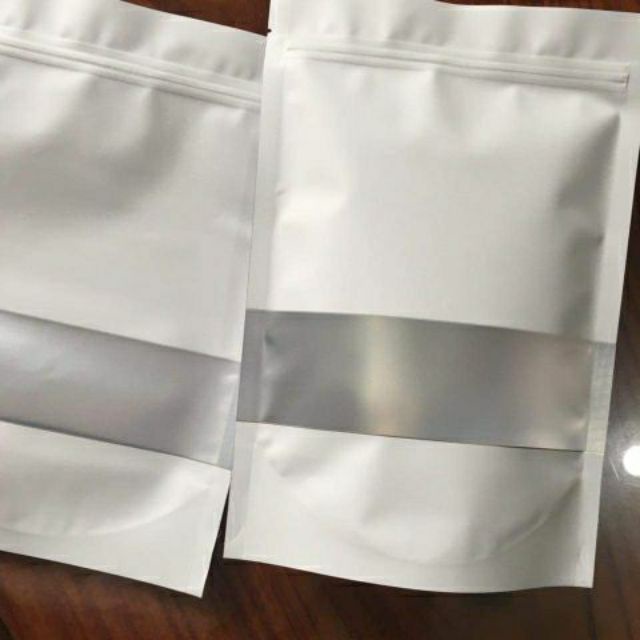 Túi zip cửa sổ trắng /