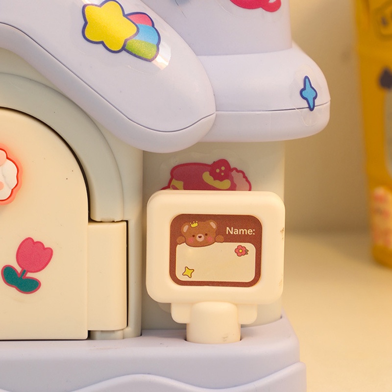 Ống Heo Tiết Kiệm Tiền Hình Ngôi Nhà Dễ Thương Có Khóa Tiện Dụng