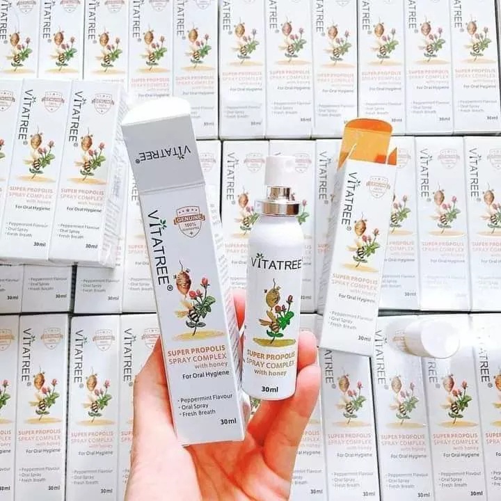 [Mẫu mới] Xịt keo ong vitatree Super Propolis Úc 30ml date 2024