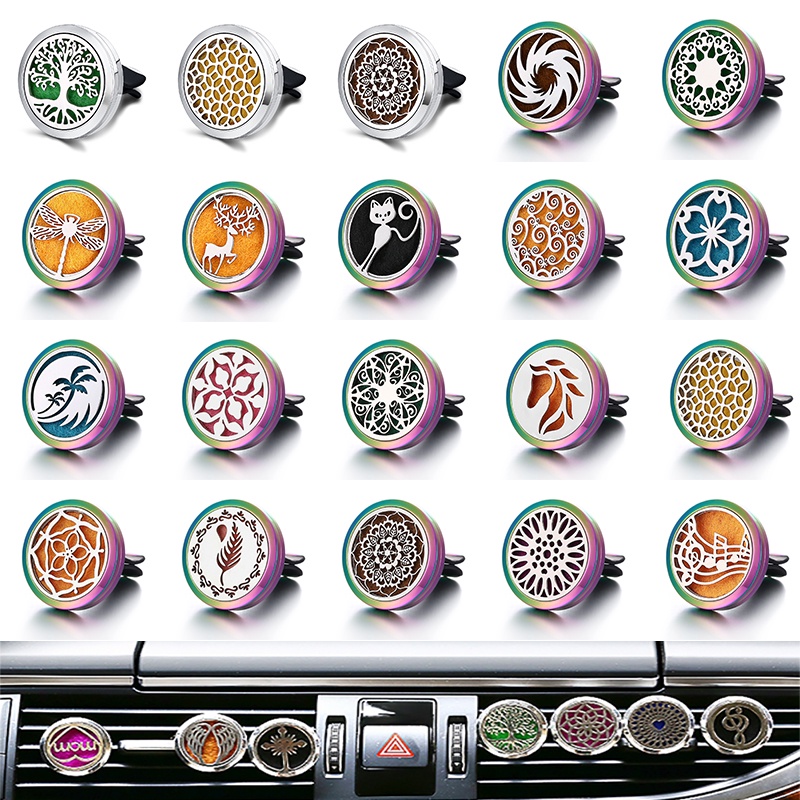 Có thể đổ lại Máy làm mát không khí ô tô Mùi nước hoa Khuếch tán Clip Tự động Thông hơi Tinh dầu Thép không gỉ Khóa Phụ kiện nội thất