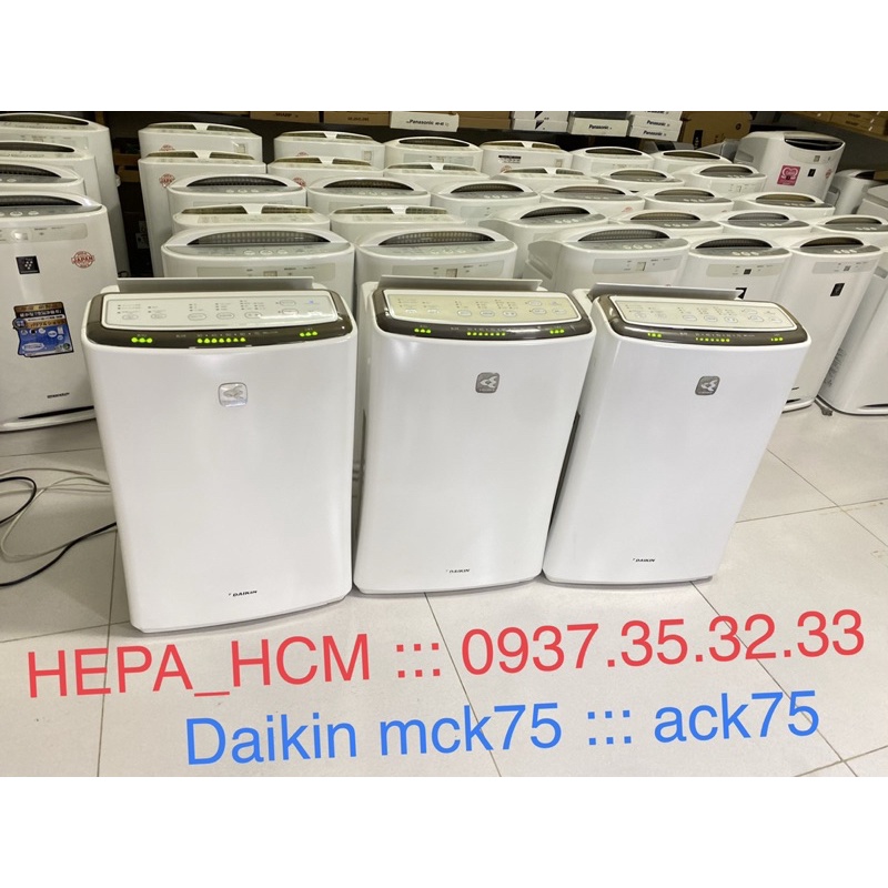 Daikin ack75 , mck75 lọc không khí + bù ẩm csuat lọc 46m2 đổ lại