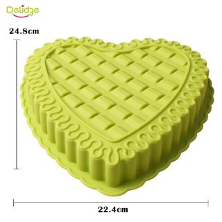 Khuôn Silicone ĐẾ Tim Sọc Vuông Viền Cong