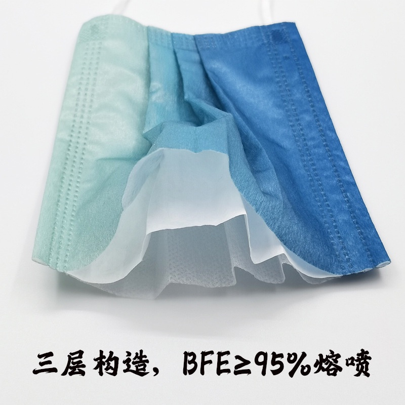 Set 10/50 Khẩu Trang Chống Bụi 3 Lớp Màu Cầu Vồng Dùng Một Lần BEF95 Dành Cho Người Lớn