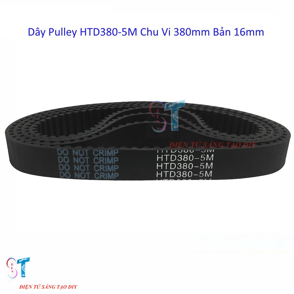 Dây Pulley HTD380-5M Chu Vi 380mm Bản Rộng Đai 16mm