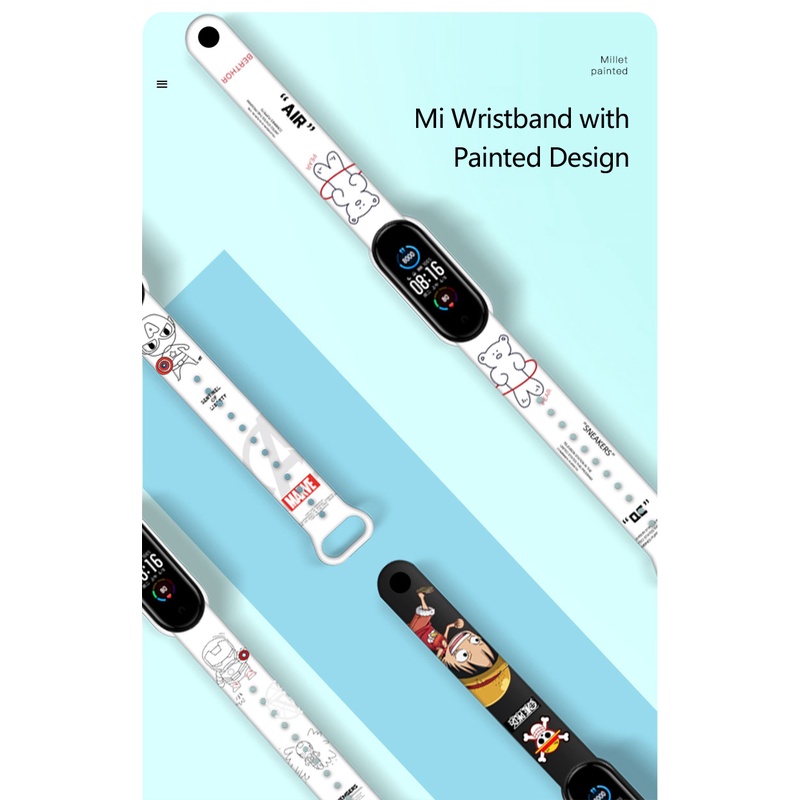 Dây Đeo Silicone Thay Thế Cho Đồng Hồ Thông Minh Xiaomi Mi Band 5 6 Mi Band 4 3