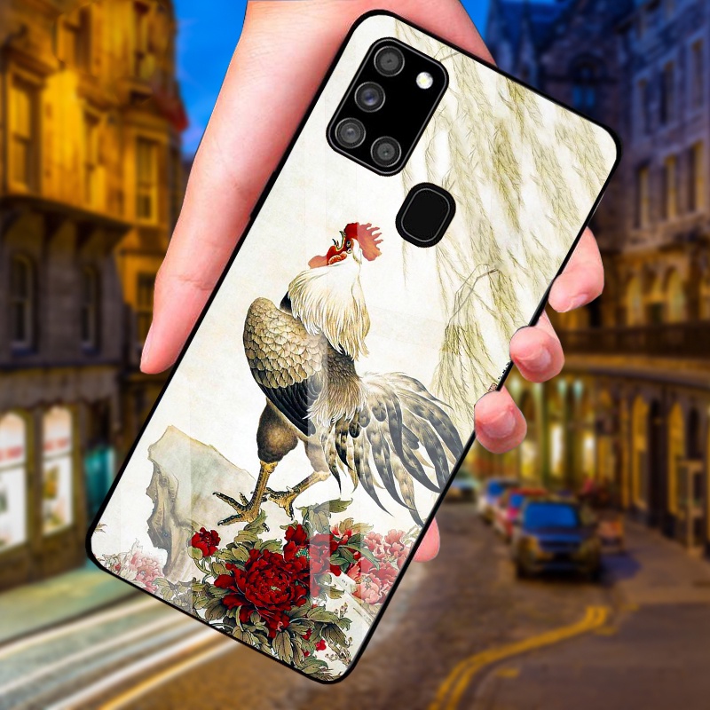 Ốp Lưng Samsung A21S, M30S, M31, M21 Mặt kính cường cao cấp, sáng bóng, Thiết kế độc quyền