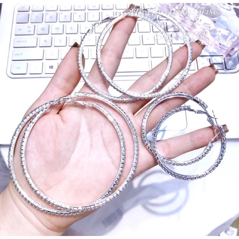 BÔNG TAI/KHUYÊN TAI TRÒN ĐÁ HOTHIT