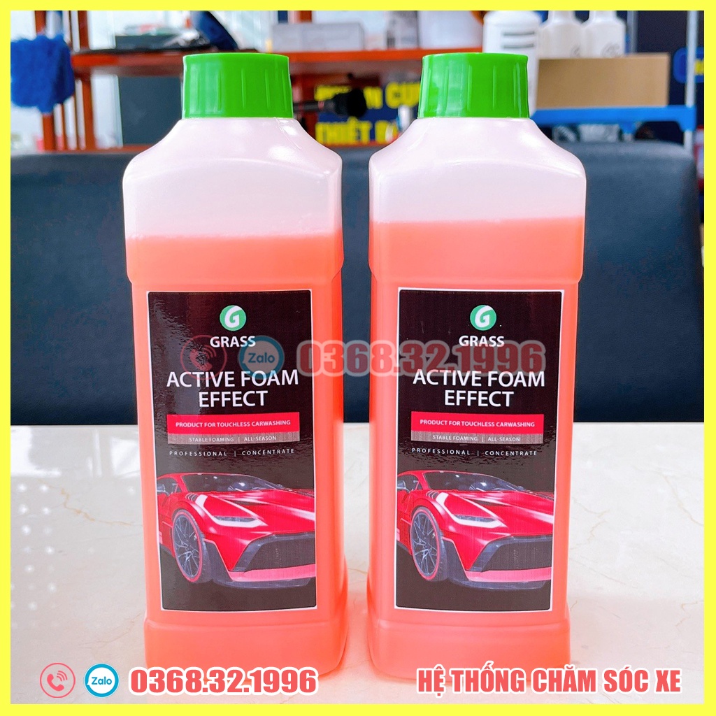 Dung Dịch Rửa Xe Không Chạm - Nước Rửa Xe Ô tô, Xe Máy Active Foam Effect 1 -1L(Tăng 01 khăn lau xe)