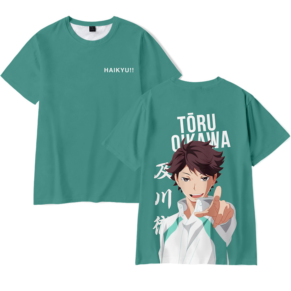 Áo thun thể thao tay ngắn in hình nhân vật Anime Haikyuu Karasuno