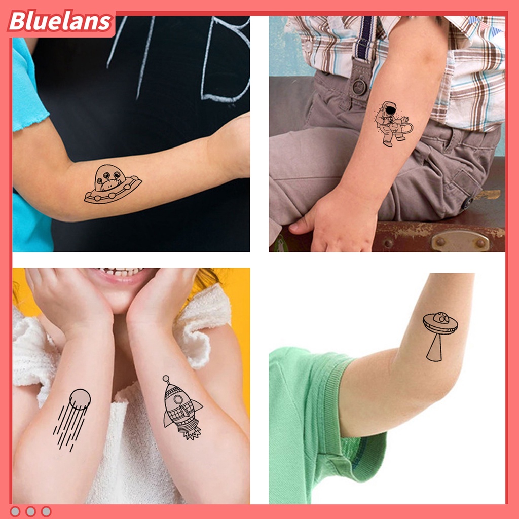 Hình Xăm Tạm Thời Bằng Giấy Họa Tiết Vũ Trụ Dễ Thương Thân Thiện Với Môi Trường