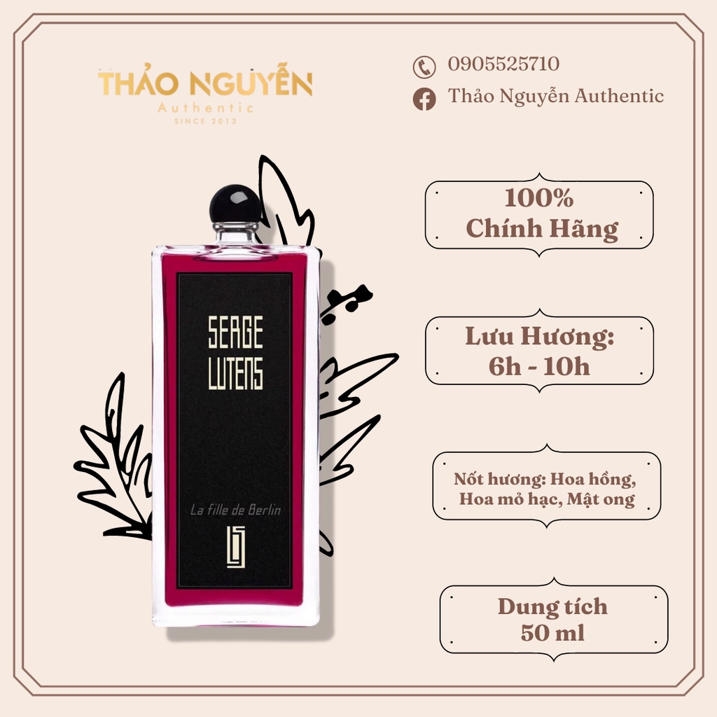 Nước hoa unisex Serge Lutens La Fille de Berlin 50ml - Hàng chính hãng