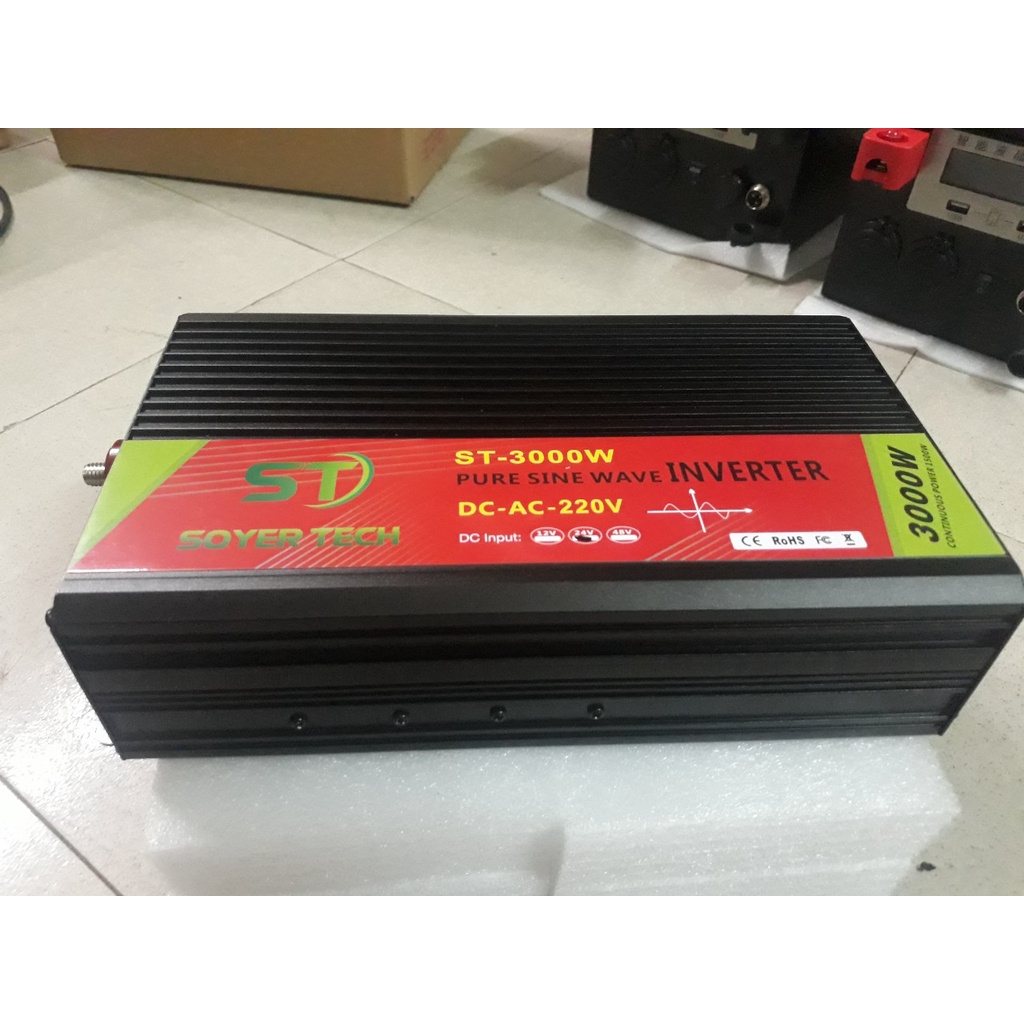 Bộ đổi điện inverter  48V sang 220v sine chuẩn 3000W ST RED