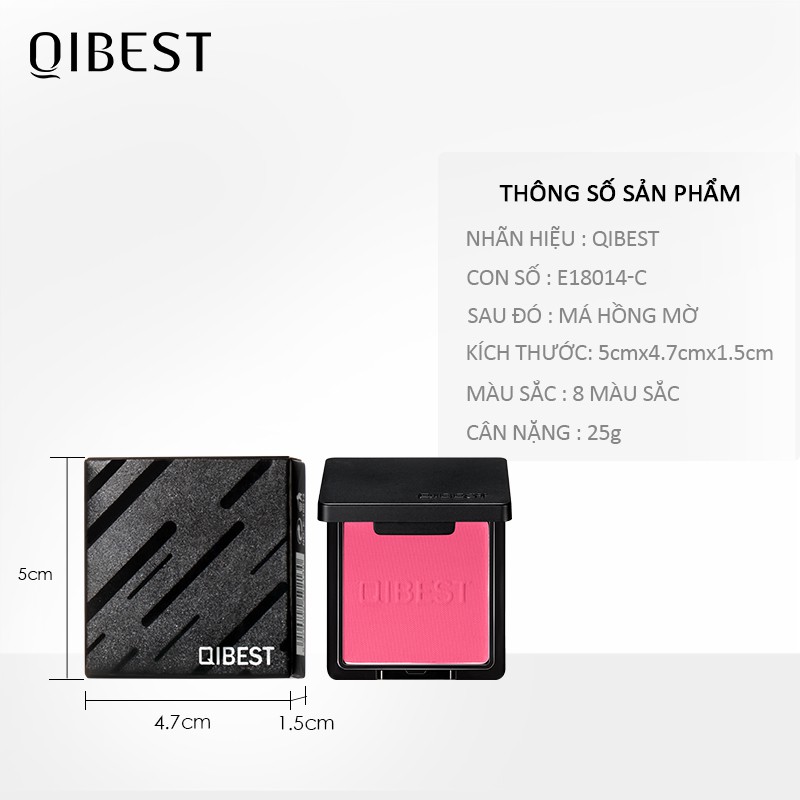 Phấn Má Hồng QIBEST Tông Lì Màu Hoa Hồng Tự Nhiên Lâu Trôi Suốt 8 Tiếng 25g | BigBuy360 - bigbuy360.vn
