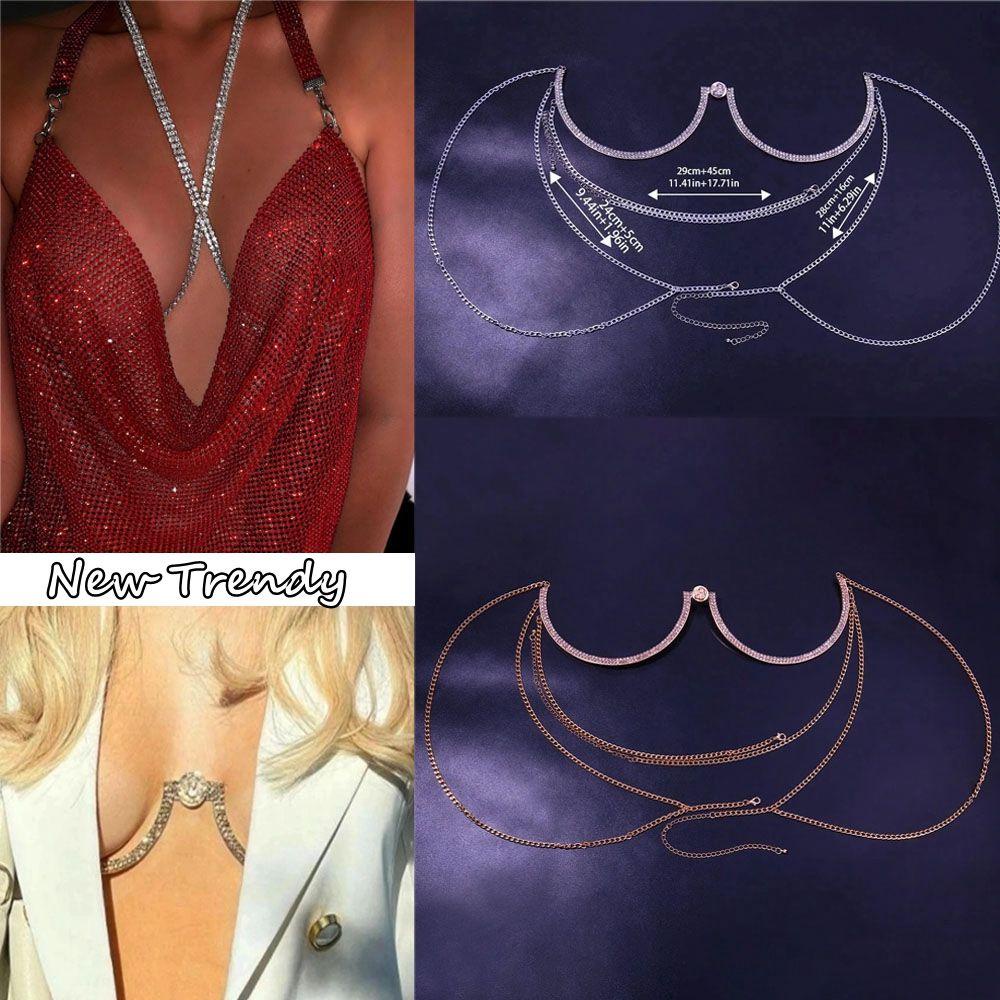 Dây Mắt Xích Trang Trí Áo Ngực Đi Biển Quyến Rũ Cho Nữ