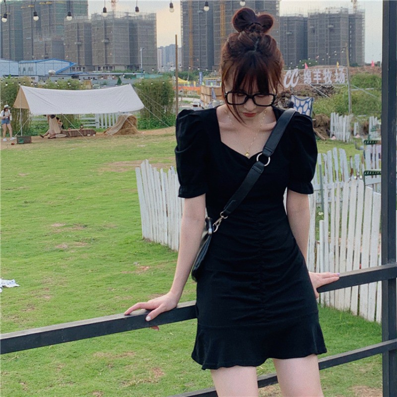 Đầm ulzzang Váy Dự Tiệc dạ hội hàng thiết kế dài công chúa có lớp lót vải voan xòe xếp ly đẹp Kozoda M33