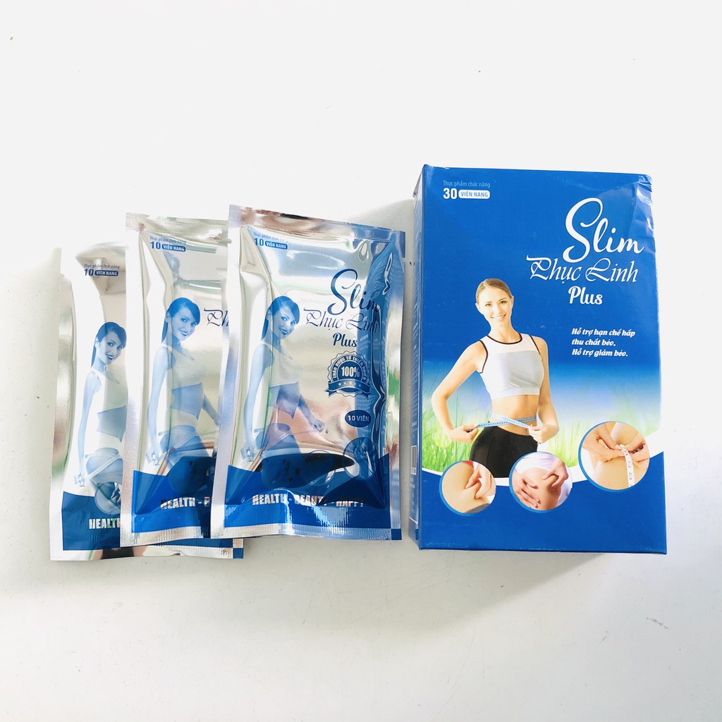 Viên uống giảm cân Slim Phục Linh Plus - Hộp 30 viên - Victory Pharmacy