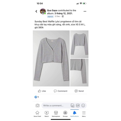 Áo Sunday best size M cho bạn tầm 60kg, màu xám