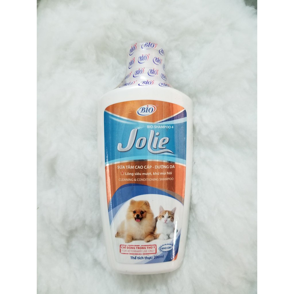 Sữa tắm chó mèo Bio Jolie dưỡng lông, mượt lông, khử mùi hôi 200ml