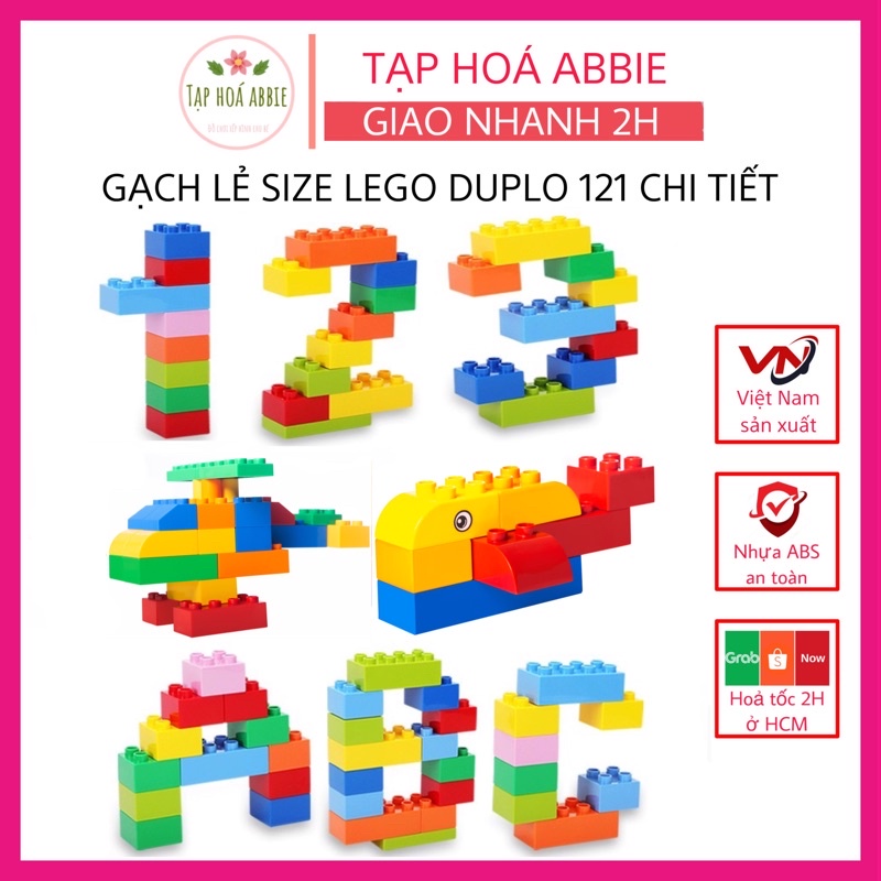 Lego Duplo 121 chi tiết Đồ chơi xếp hình lắp ráp gạch lego loại to bự cho bé sáng tạo MS 520