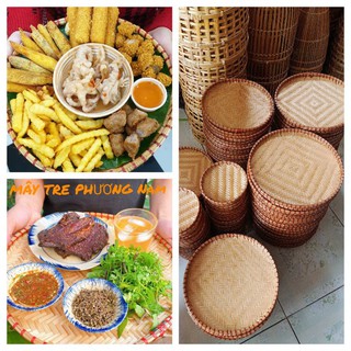 Mẹt tre bán quán ăn vặt combo 10 cái size 40cm