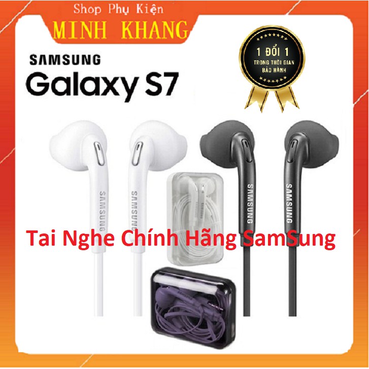 [Free Ship] Tai Nghe SamSung S7 zin Chính Hãng - Bass Căng Âm Cực Chuẩn - Có Mic Đàm Thoại - Tặng Kèm Núm Phụ