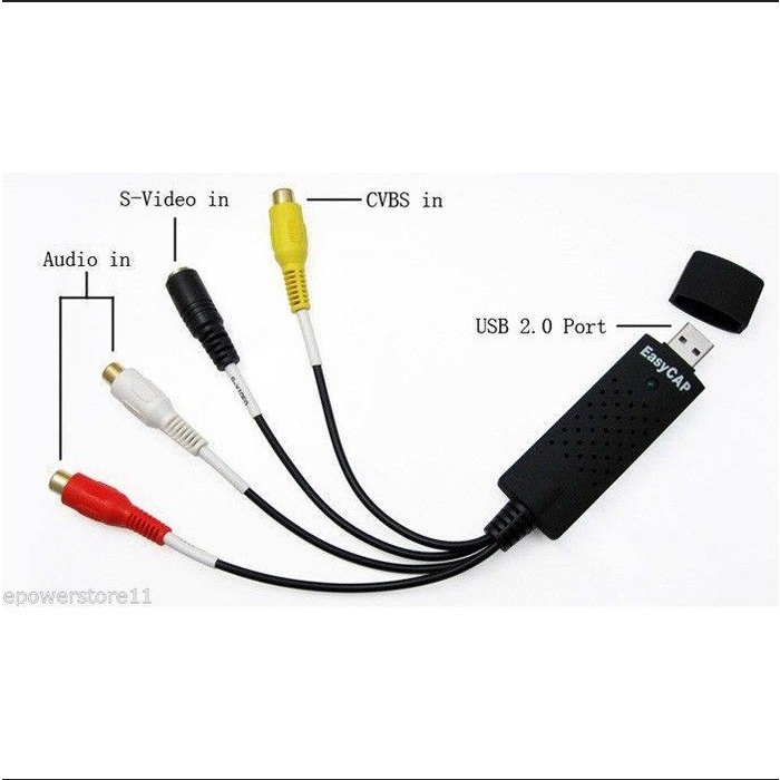 Dây cáp Easycap USB 2.0 Ghi chương trình TV-VCD-DVD-Camera