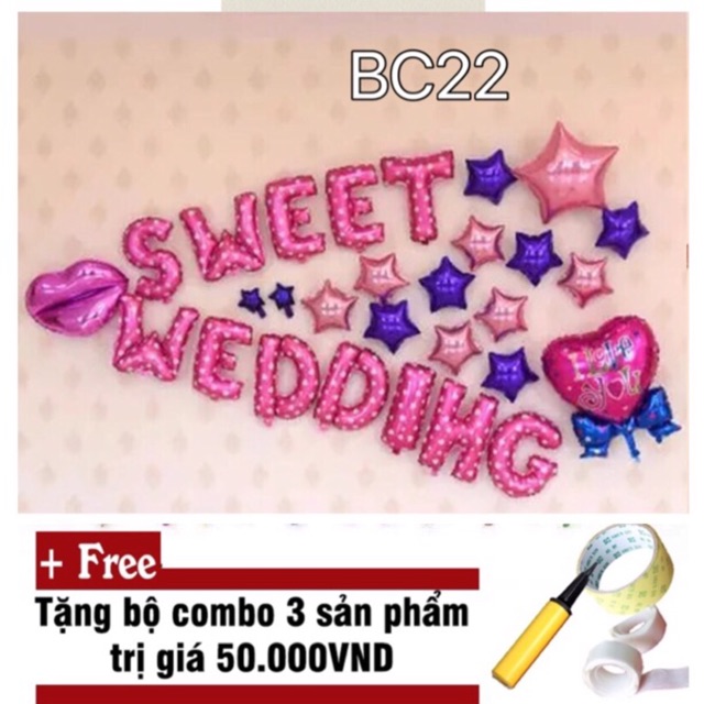 SET BÓNG CƯỚI TRANG TRÍ PHÒNG TÂN HÔN (BC22)
