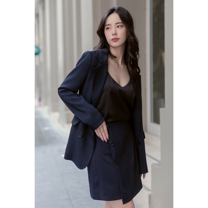 Chân váy xanh navy Jade - Maiimer