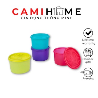 Hộp bảo quản thực phẩm Midi Deco Tupperware 1L, nhựa nguyên sinh an toàn, hộp đựng bánh mứt
