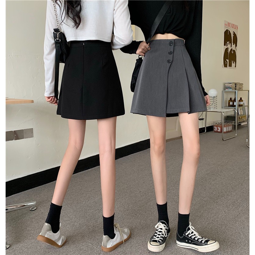 Xiaozhainv Chân váy chữ A thiết kế xếp ly phong cách thời trang Hàn Quốc xinh xắn cho nữ | BigBuy360 - bigbuy360.vn