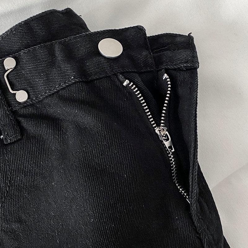 Quần Jean Ống Rộng Lưng Cao Thời Trang Hàn Quốc 2022 Dành Cho Nữ