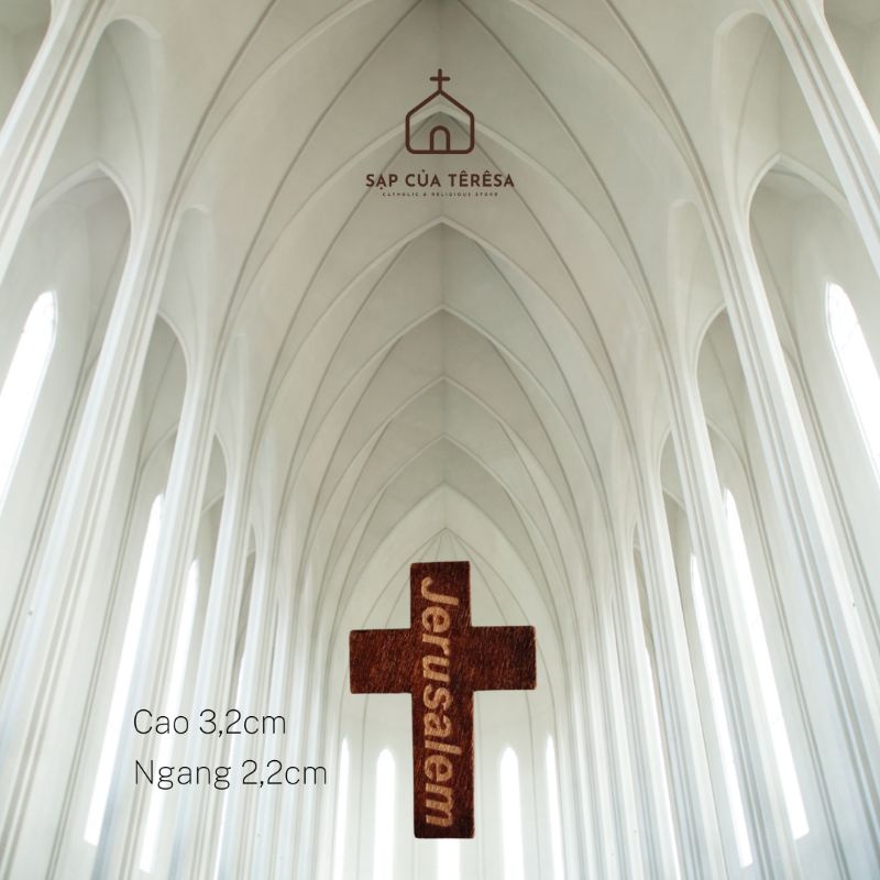 Thánh Giá gỗ khắc chữ Jerusalem - Sạp của Teresa Catholic