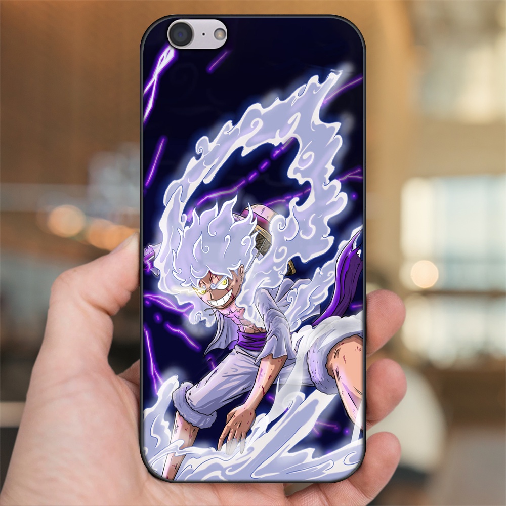 Ốp lưng Oppo A39, F3 Lite viền đen in hình Luffy One Piece