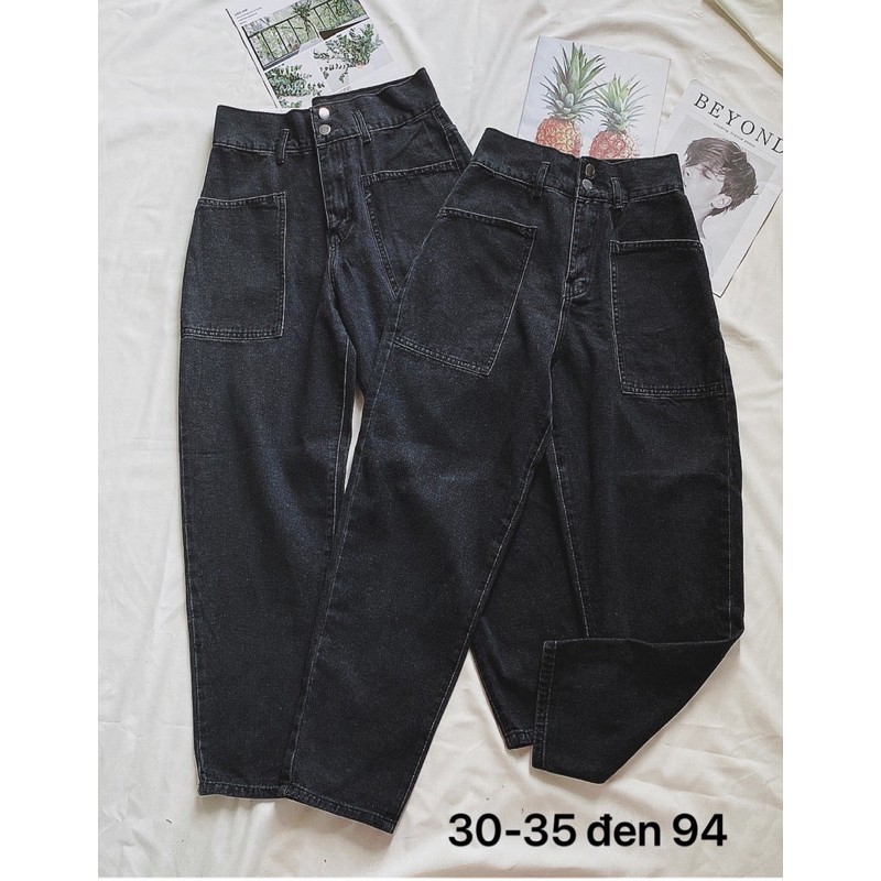 Quần baggy jean nữ Ms94 ✈️FREESHIP✈️ quần baggy jean nữ lưng cao size đại 2 túi kiểu hàng VNXK thời trang bigsize 2KJean | BigBuy360 - bigbuy360.vn