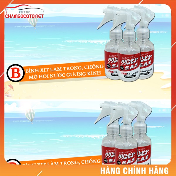 Bình Xịt Làm Trong, Chống Mờ Hơi Nước Gương Kính S.A.T 100ML