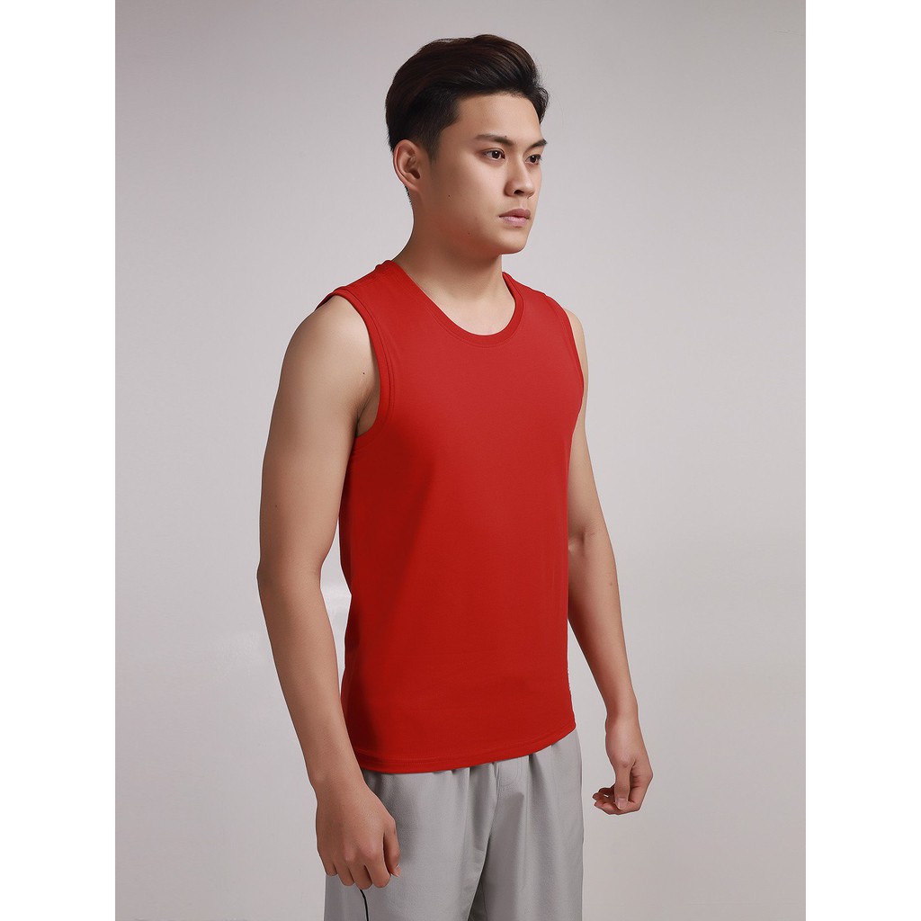 Áo Tank top CVC (2 màu: đỏ, xanh) - Áo tập gym nam