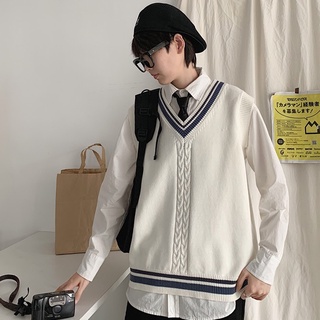 Áo len nam form rộng, Áo len sweater nam cổ v thời trang học sinh hàn quốc thời trang ulzzang